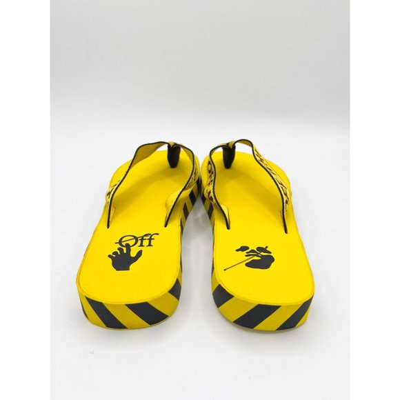 Off-White Industrial Strap Logo Flip Flops Sz EU 42 US 9 - Picture 10 of 11